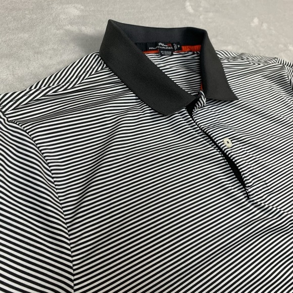 RLX Ralph Lauren Other - RLX Ralph Lauren Golf Polo Shirt Mens Medium Gray Striped Wekopa Golf Club Logo